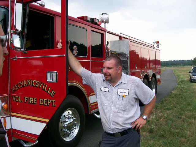 First Engineer Mike Roache operating Engine 24 