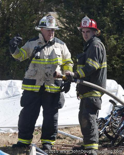 T-Bone and Ronnie converse on the scene of a house fire