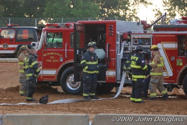 Engine 23 and crew at the Demolition Derby (photo courtesy of John Douglass)