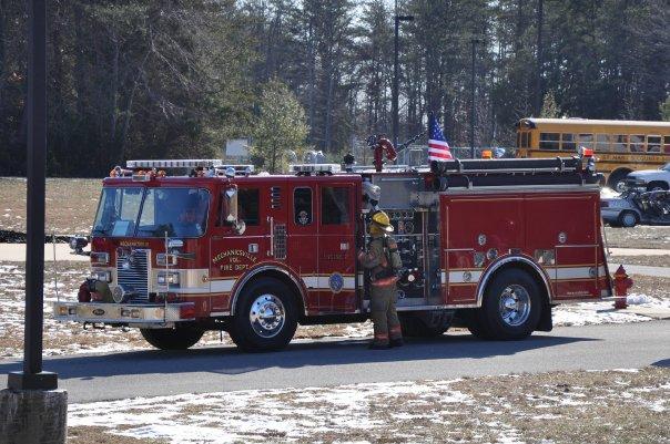 Engine 21 at the SMRTC for Firefighter I class