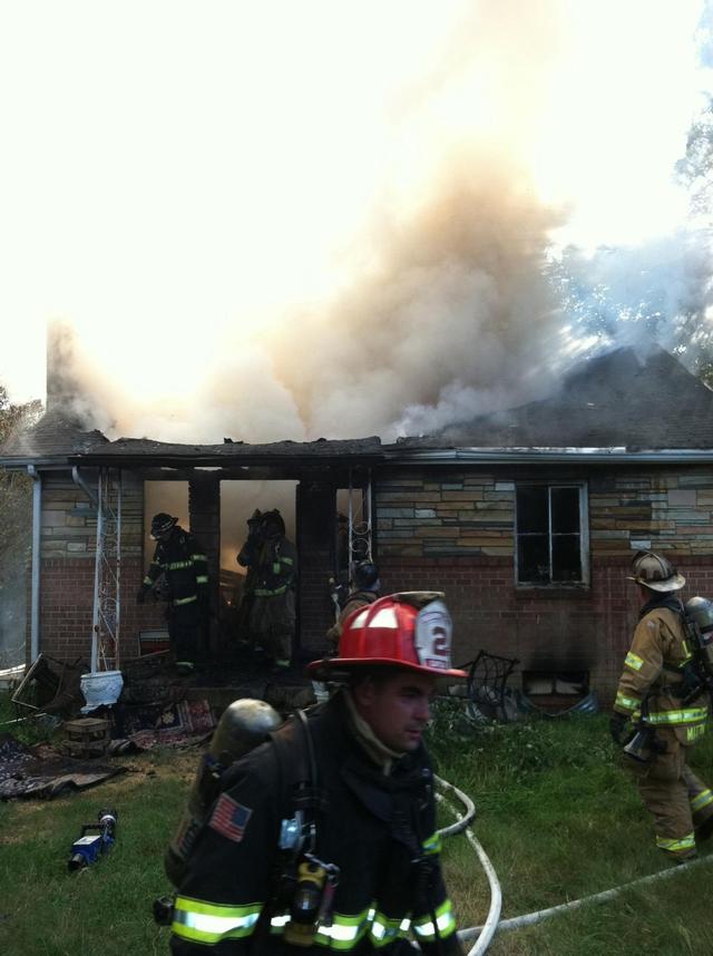 Captain Cox on a fire in Longview Beach