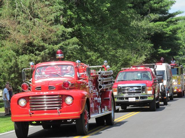 Units lined up for the July 4th celebration in Golden Beach 