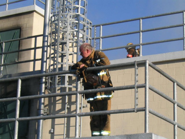 Water Supply Officer Guyther instructs Firefighter I recruits at the MFRI Southern Maryland Regional Training Center in La Plata