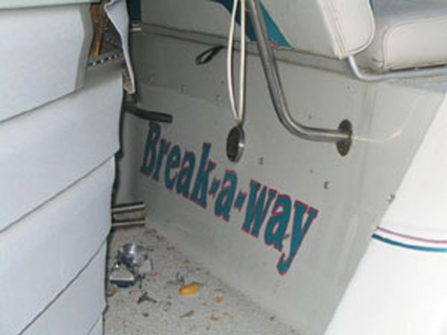 Oddly enough, the boat was named &quot;Break-a-way.&quot;