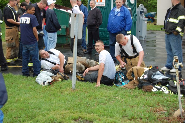 Members chillen in the rain at the Southern Maryland Convention Parade