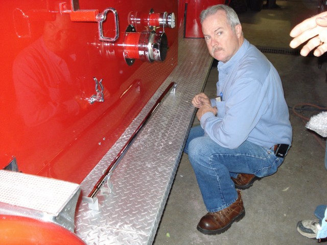 First Engineer Bill Hemming on the inspection trip to review the restoration of Engine 1