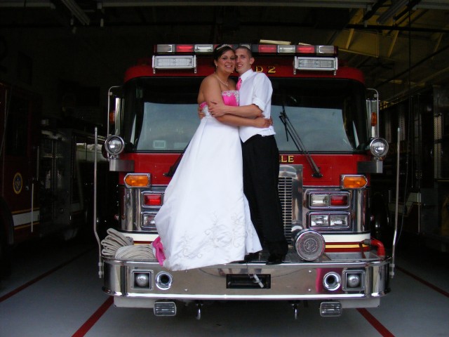 Andi and Scottie on their wedding day