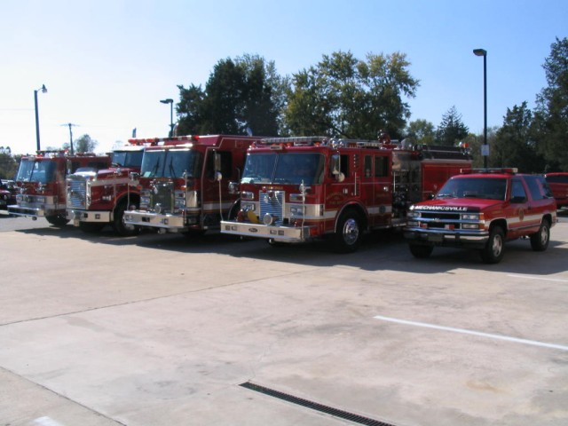 Lined up on the Apron 