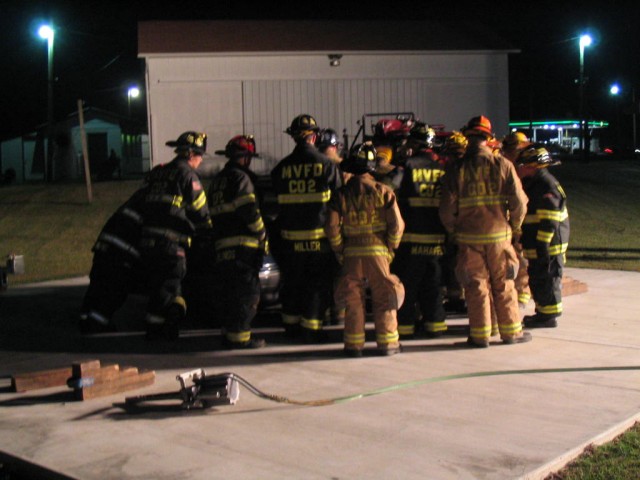 Going over vehicle extrication techniques prior to performing them