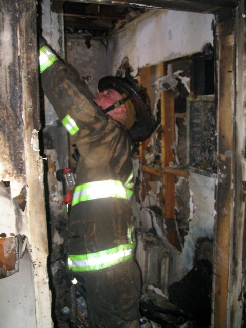 Captain Kurtz, a.k.a. &quot;Box,&quot; at a recent burn drill.