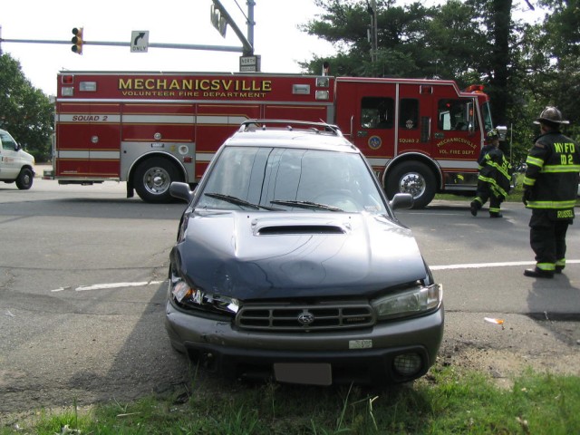 Squad 2 on the scene of a auto accident at Three Notch Road and New Market Turner Road 