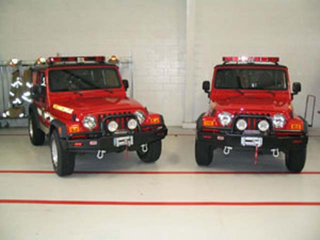 The Jeeps almost ready to go in service.