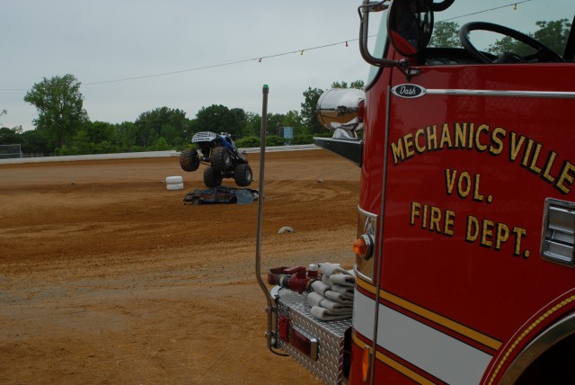 Engine 23 at Potomac Speedway standing by at the Monster Truck show