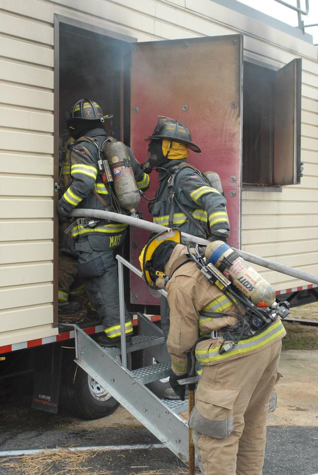 Advancing the line on a fire 