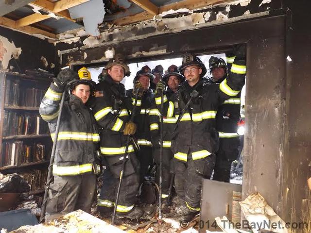 A few members operating at a Hollywood Fire