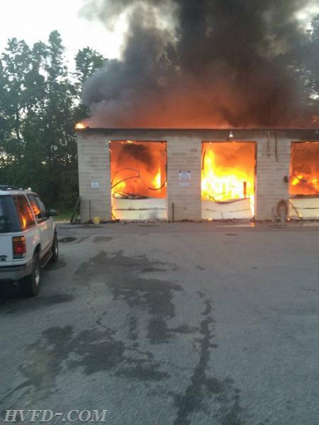 Units operated on a garage fire off of Loveville Road in Oakville.