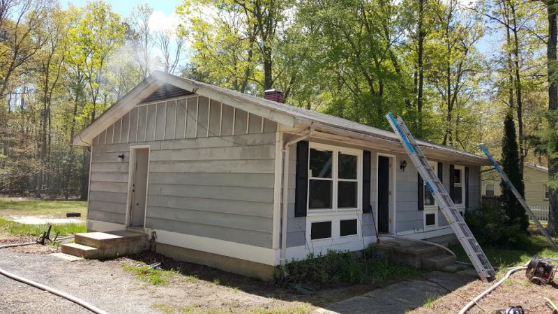 Units responded to a house fire in Barnes Court and arrived to find a fire in the bathroom.