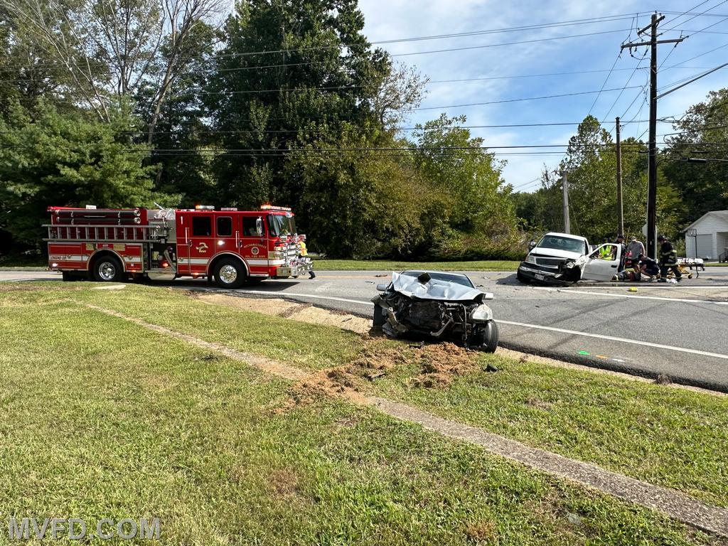 Engine 23 operating on Point Loout Road MVC