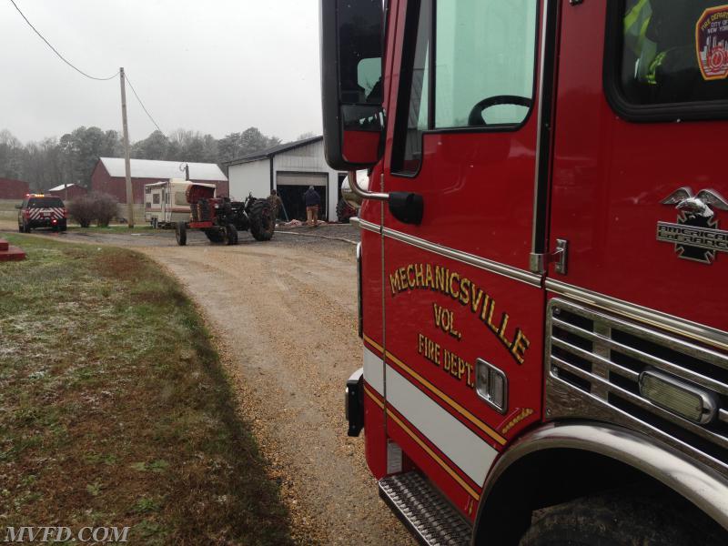 Firefighters responded to a garage fire with a burn victim on Point Lookout Road in Helen.