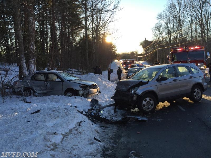 Two people were injured in this collision on Golden Beach Road in Charlotte Hall