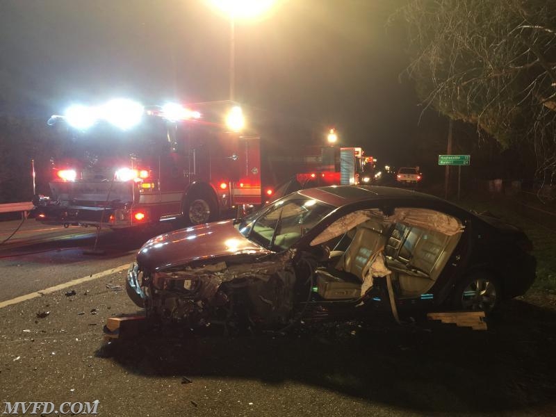 Two people were injured in this collision on Point Lookout Road in Morganza