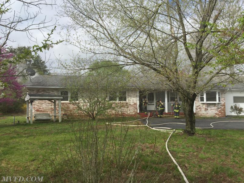 Firefighters made quick work of this house on fire off a Three Notch Road in Mechanicsville.