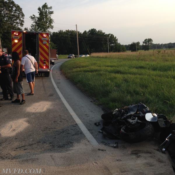 A second motor cycle collision occurred at Thompson Corner Road and Bethel Church Road shortly after clearing the first one