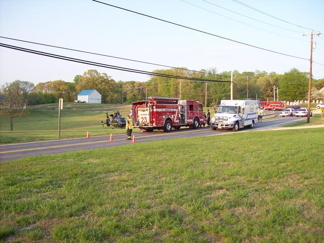 Motorcycle Accident with Flyout - Mechanicsville VFD