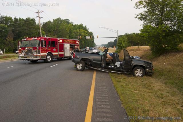 Two Car Collision with Rollover Traps One - Mechanicsville VFD